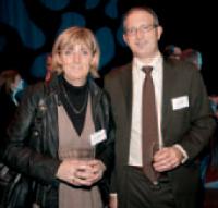 Valérie Gisberti (FMO) et Bruno Manzini (La Poste).